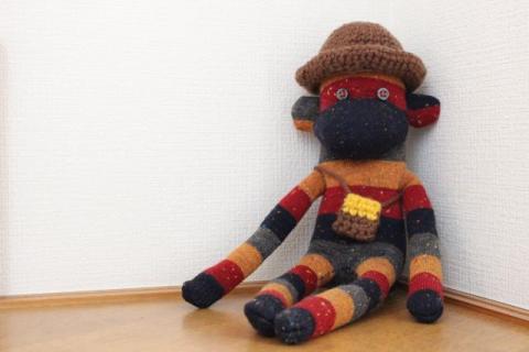 ソックモンキー ボーダー（レッド系）