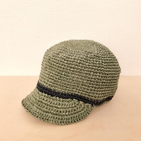 麦わらキャップ カーキ