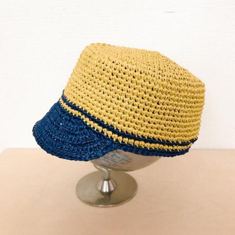 ワークキャップ  ライムグリーン×ブルー